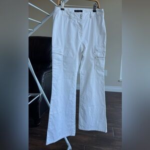 2/$20💙White Cargo Women Flare-Leg Cotton Pants
